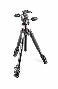 【新品】 Manfrotto プロ三脚 190シリーズ アルミ 4段 + RC2付3Way雲台キット MK190XPRO4-3W　(shin