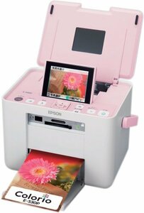 EPSON Colorio me コンパクトフォトプリンタ 3.6型TFTカラー液晶 高速赤外線通信標準搭載 Sugar Pink E-530P(中古品)　(shin