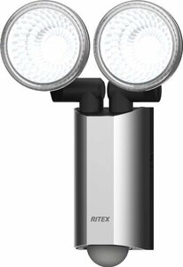 ムサシ RITEX 10W×2 LED多機能型センサーライト(2灯式) 「コンセント式」 (中古　良品)　(shin