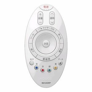 (中古品)シャープ 液晶テレビ用リモコン RRMCGA982WJSA(0106380357)(ホワイト)　(shin