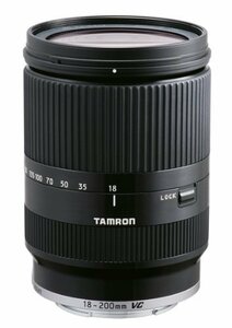 TAMRON 高倍率ズームレンズ 18-200mm F3.5-6.3 DiIII VC ソニーEマウント用 ミラーレスカメラ NEX専用 ブラック B011S(中古品)　(shin