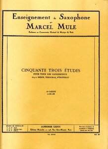 マルセル・ミュール : ベーム、テルシャック、フュルステノーの53の練習曲 第三巻 (サクソフォン教則本) ルデュック