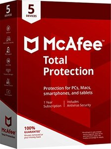 (中古品)McAfee Total Protection - Box pack (1 year) - 5 devices - Win, Mac, An　(shin