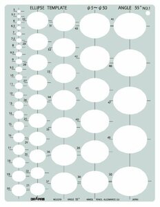 ドラパス テンプレート E219 楕円定規 55度 No.1 31219(未使用品)　(shin