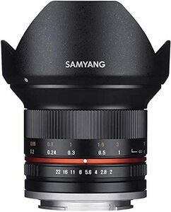 SAMYANG 単焦点広角レンズ 12mm F2.0 ブラック キヤノン EOS M用 APS-C用(中古品)　(shin