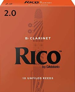 RICO リード Bbクラリネット 強度:2(10枚入)アンファイルド RCA1020(中古品)　(shin