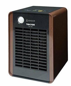 TEKNOS(テクノス) ミニ セラミックヒーター 人感センサー 700W 空気清浄 TST-705 ブラウン(中古品)　(shin