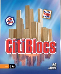 木製ブロック CitiBlocs シティブロックス ナチュラルカラーセット50ピース(未使用品)　(shin