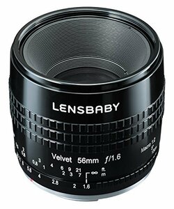 Lensbaby ソフトレンズ Velvet 56 56mm F1.6 キヤノンEFマウント ブラック フルサイズ対応 860045(中古品)　(shin