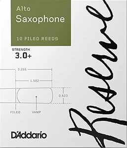 D'Addario リード レゼルヴ アルトサクソフォーン 強度:3.0+(10枚入) ファイルドカット DJR10305(中古品)　(shin