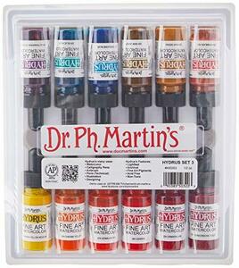 Dr. Ph. Martin's Hydrus Fine Art Watercolor, 0.5 oz, Set of 12 (Set 3)(未使用品)　(shin