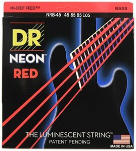 DR ベース弦 NEON ニッケルメッキ レッド カラー コーテッド .045-.105 NRB-45(中古品)　(shin