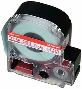 キングジム テープカートリッジ テプラPRO 強粘着 24mm 白 SS24RW(中古 未使用品)　(shin