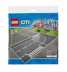 レゴ (LEGO) シティ ロードプレート T字路+カーブ(2枚入り) 7281(未使用品)　(shin