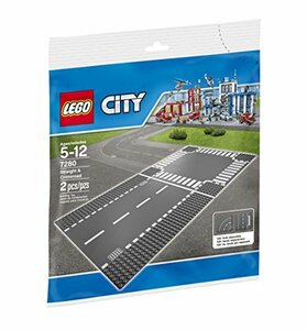 レゴ LEGO シティ ロードプレート 直線+交差点 2枚入り 7280(中古 未使用品)　(shin