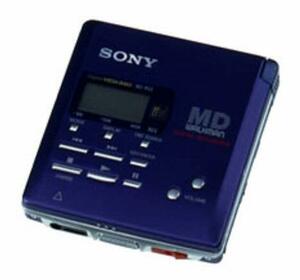 【中古 良品】 SONY　ソニー　MZ-R55 ブルー　ポータブルMDレコーダー　（MDLP非対応/録音/再　(shin