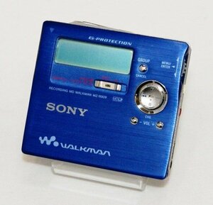 【中古 良品】 SONY　ソニー　MZ-R909　ブルー　ポータブルMDレコーダー　（MDLP対応/録音/再　(shin