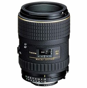 【中古 良品】 Tokina マクロレンズ AT-X M100 PRO D 100mm F2.8 MACRO ニコン用 フィルム/デ　(shin