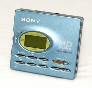 【中古品】 SONY　ソニー　MZ-R91-L ブルー　ポータブルMDレコーダー　MDLP非対応（録音/再　(shin