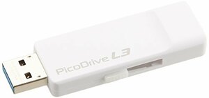 グリーンハウス USB3.0対応 USBメモリー ピコドライブ L3 128GB GH-UF3LA128G-WH(中古品)　(shin