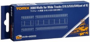 TOMIX Nゲージ ワイドレール用 壁S18.5 S33 S99 3種×8枚入 3088 鉄道模型用品(中古品)　(shin