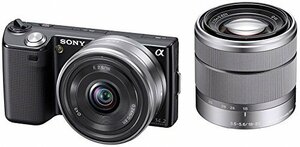 【中古 良品】 ソニー SONY ミラーレス一眼 α NEX-5 ダブルズームレンズキットE16mm F2.8+E1　(shin