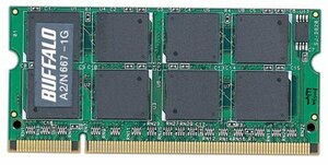 BUFFALO ノートパソコン用DDR2メモリー 1GB SDRAM PC2-5300 (A2/N667-1G)(中古品)　(shin