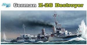 プラッツ 1/350 第二次世界大戦 ドイツ海軍 駆逐艦 Z-26 プラモデル DR1064(中古 未使用品)　(shin