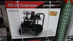 MASTERGRIP オイルレス エアー コンプレッサー タンク容量30L 1.5馬力 NCS02554J(中古品)　(shin