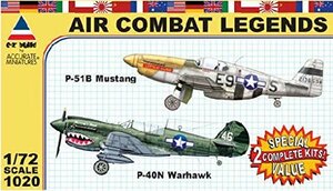 プラッツ 1/72 エアコンバットレジェンド P-51B&P-40N プラモデル AC1020(中古品)　(shin