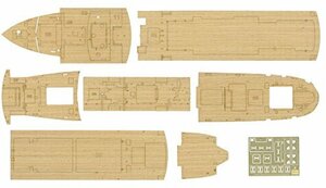 ハセガワ 1/350 日本 氷川丸 木製甲板 プラモデル用パーツ QG51(中古品)　(shin