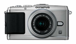 OLYMPUS ミラーレス一眼 PEN E-P3 レンズキット シルバー E-P3 LKIT SLV(中古品)　(shin