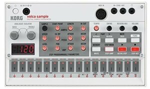 KORG デジタル サンプラー volca sample シンセサイザー 電池駆動 スピーカー内蔵 ヘッドフォン使用可 どこでも使える(中古品)　(shin