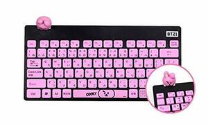 ラインフレンズBTS 防弾少年団 BT21 WIRELESS SILENT KEYBOARD ワイヤレス キーボード (フィギュア付) RKB-BT21-CK(中古品)　(shin