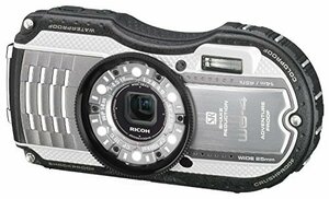 【中古 良品】 RICOH 防水デジタルカメラ RICOH WG-4 シルバー 防水14m耐ショック2.0m耐寒-10　(shin