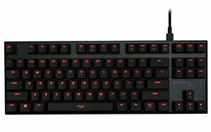 HyperX Alloy FPS Pro ゲーミングキーボード 赤軸 FPSゲーム向け LEDバックライト 2年保証 HX-KB4RD1-US/R1 87キーテ (中古品)　(shin