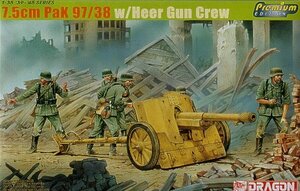 1/35　ＷＷ? ドイツ7.5ｍｍ対戦車砲PaK97/38w/クルー （プレミアムエディション） 6445(中古品)　(shin