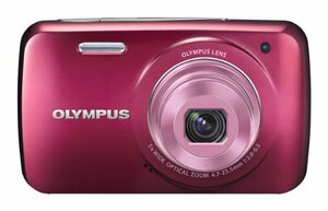(中古品)OLYMPUS デジタルカメラ VH-210 レッド 1400万画素 光学5倍ズーム DIS ハイ　(shin