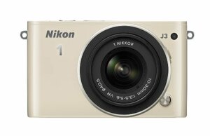 Nikon ミラーレス一眼 Nikon 1 J3 標準ズームレンズキット1 NIKKOR VR 10-30mm f/3.5-5.6付属 ベージュ N1J3HLKBG(中古品)　(shin