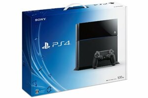 PlayStation 4 ジェット・ブラック 500GB (CUH-1000AB01) 【メーカー生産終了】(中古品)　(shin