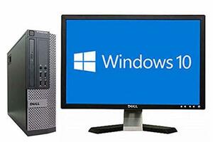 中古 DELL デスクトップパソコン OPTIPLEX 7020 SFF 液晶セット Windows10 64bit搭載 Core i5 4590搭載 メモリー4GB搭(中古品)　(shin