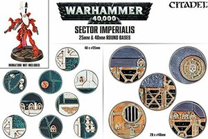 WARHAMMER SECTOR IMPERIALIS： 25 ＆ 40MM ROUND BASES(未使用品)　(shin