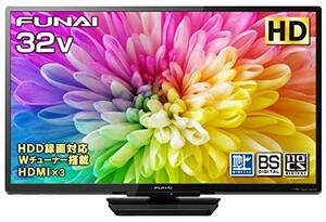 フナイ 32V型 液晶テレビ ハイビジョン ダブルチューナー 外付けHDD対応(裏番組録画可能) FL-32H1010 地上・BS・110度(中古品)　(shin