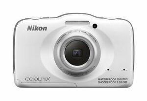 Nikon デジタルカメラ S32 防水 1300万画素 ホワイト S32WH(中古品)　(shin