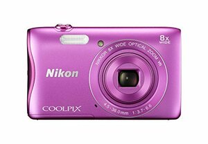 【中古 良品】 Nikon デジタルカメラ COOLPIX S3700 ピンク 光学8倍ズーム 2005万画素 S3700PK　(shin