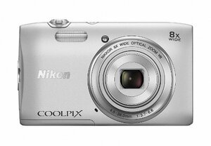 【中古 良品】 Nikon デジタルカメラ COOLPIX S3600 8倍ズーム 2005万画素 クリスタルシルバー　(shin