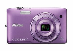 Nikon デジタルカメラ COOLPIX S3500 光学7倍ズーム 有効画素数 2005万画素 オーキッドパープル S3500PP(中古品)　(shin