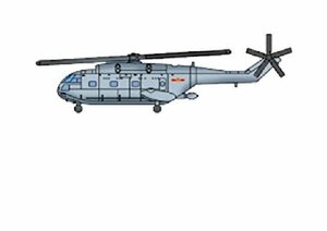 トランペッター 1/700 Z-8 ヘリコプター プラモデル(中古 未使用品)　(shin