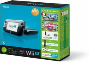 Wii U すぐに遊べるファミリープレミアムセット+Wii Fit U(クロ)(バランスWiiボード非同梱) 【メーカー生産終了】(中古品)　(shin