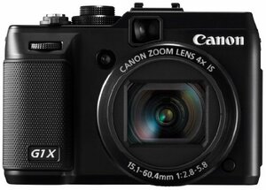 Canon デジタルカメラ PowerShot G1X 1.5型高感度CMOSセンサー 3.0型バリアングル液晶 ブラック PSG1X(中古品)　(shin